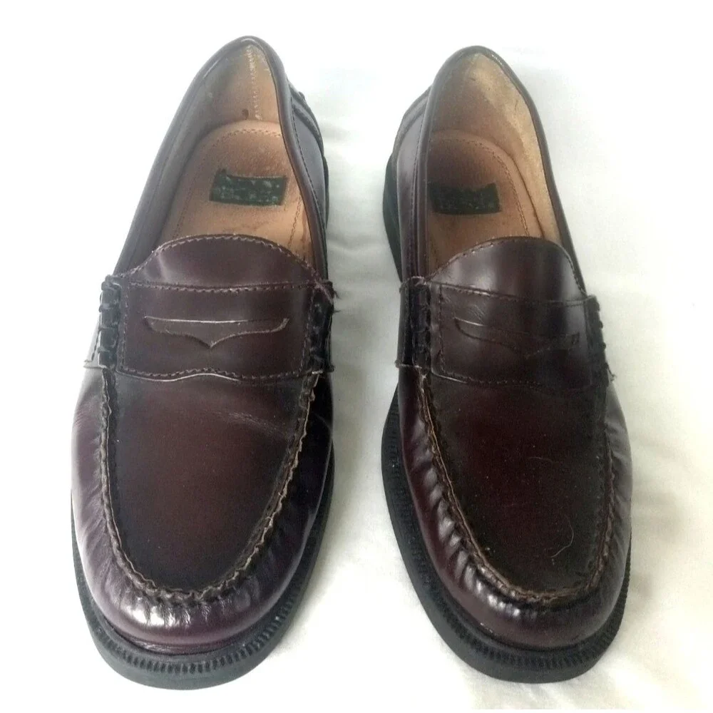 Nunn Bush Brown Leather Lincoln Penny Loafers Size 8 Mint Condition